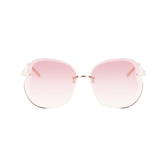 Rose Gold Metal Sunglasses-Longchamp-LabelTerrace.com