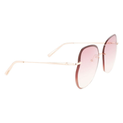 Rose Gold Metal Sunglasses-Longchamp-LabelTerrace.com