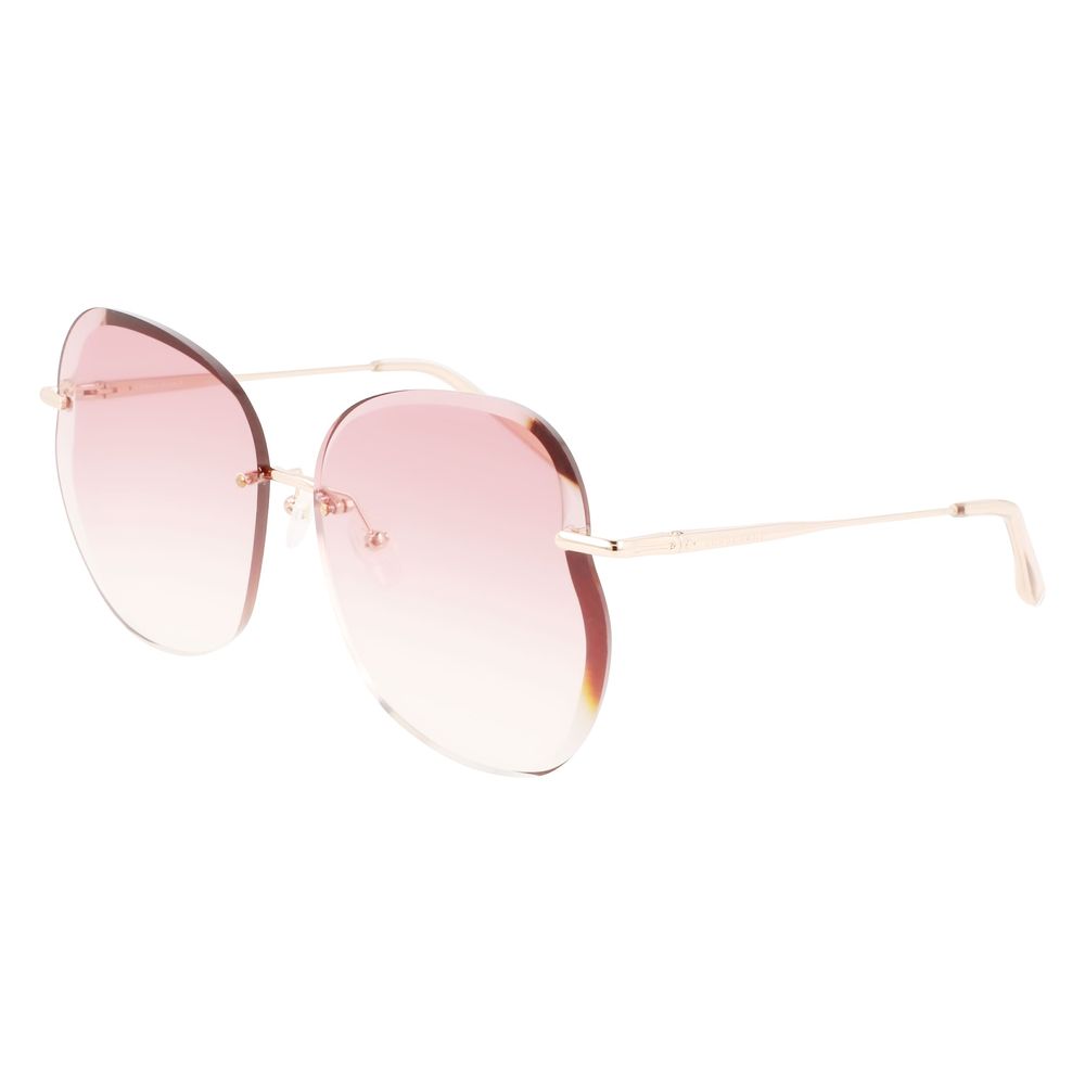 Rose Gold Metal Sunglasses-Longchamp-LabelTerrace.com