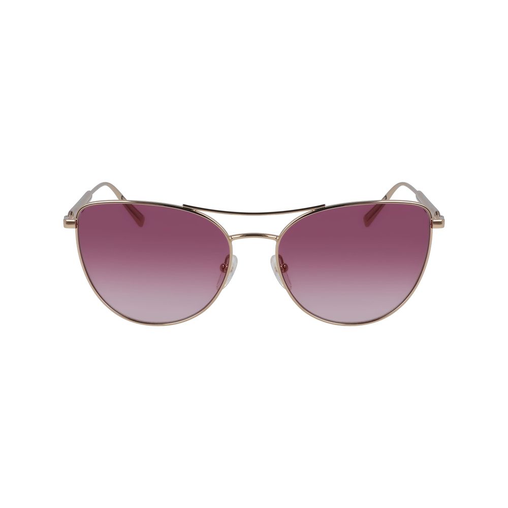 Rose Gold Metal Sunglasses-Longchamp-LabelTerrace.com
