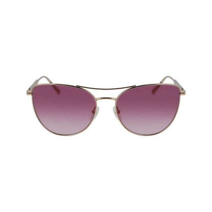 Rose Gold Metal Sunglasses-Longchamp-LabelTerrace.com