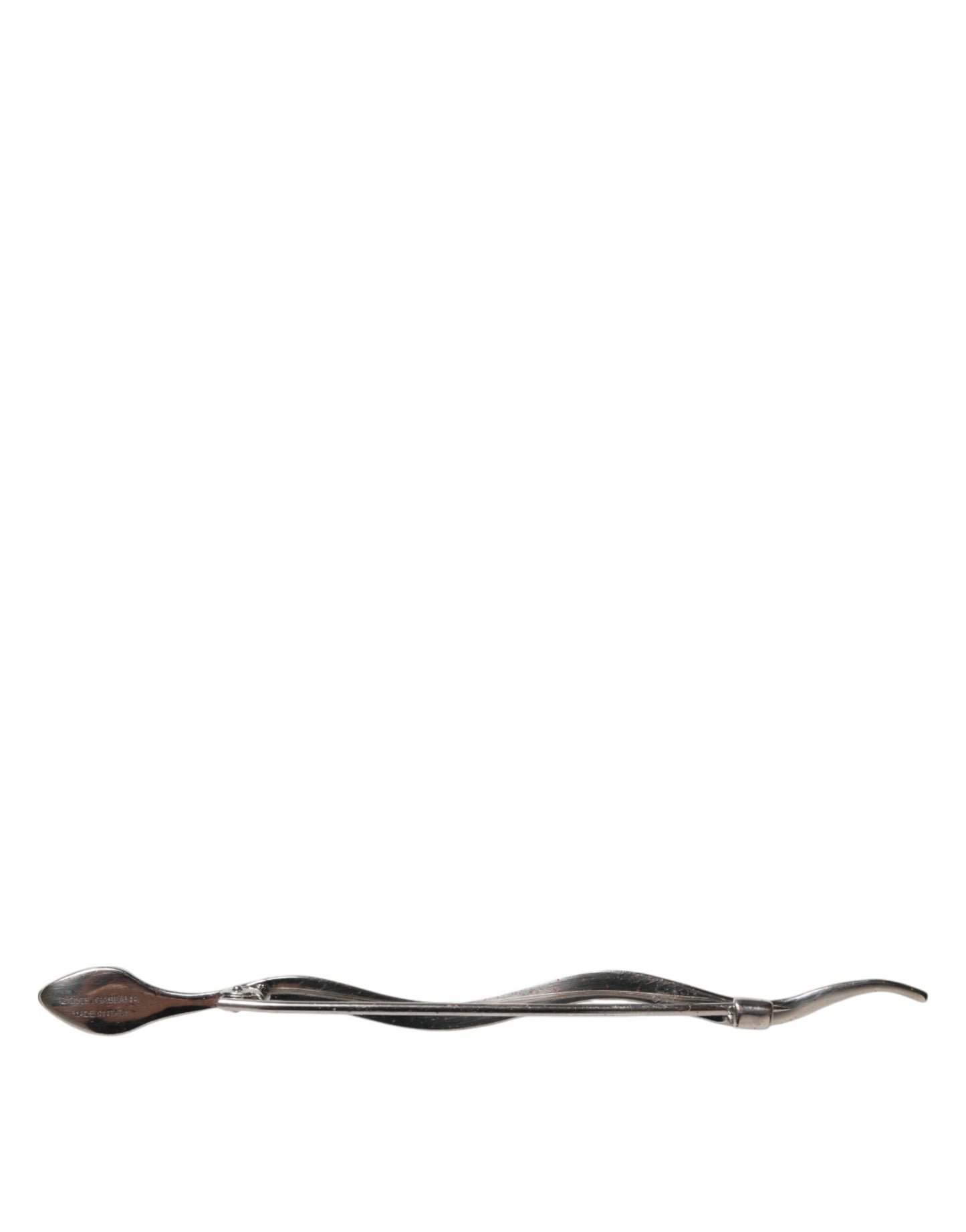 Silver Brass Crystal Spilla Serpente Mens Brooch Pin-Dolce & Gabbana-LabelTerrace.com