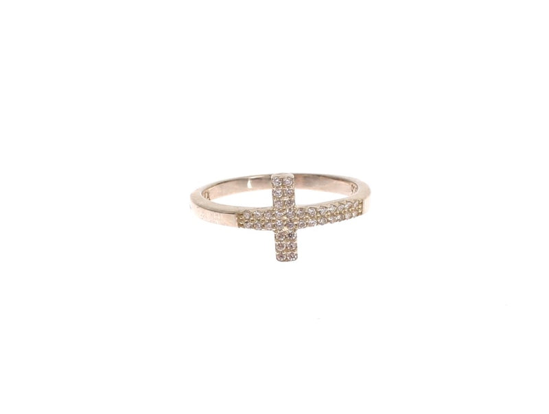 Silver CZ Cross 925 Ring-Nialaya-LabelTerrace.com