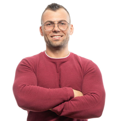 Silver Men Glasses Frame