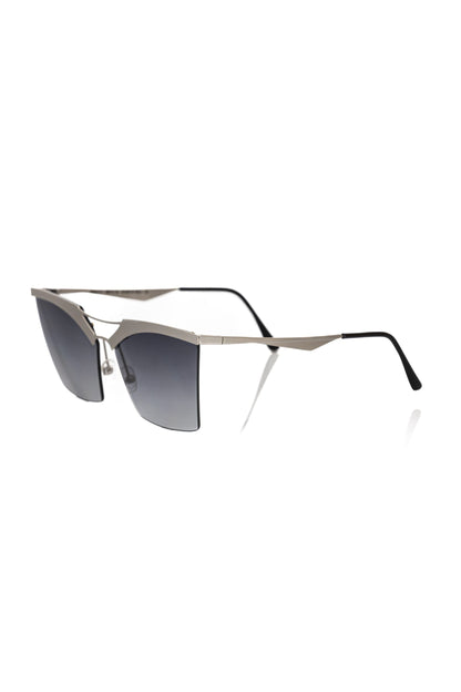 Silver Metallic Fiber Women Sunglass-Frankie Morello-LabelTerrace.com