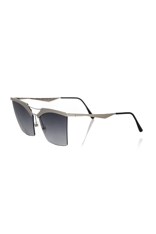 Silver Metallic Fiber Women Sunglass-Frankie Morello-LabelTerrace.com