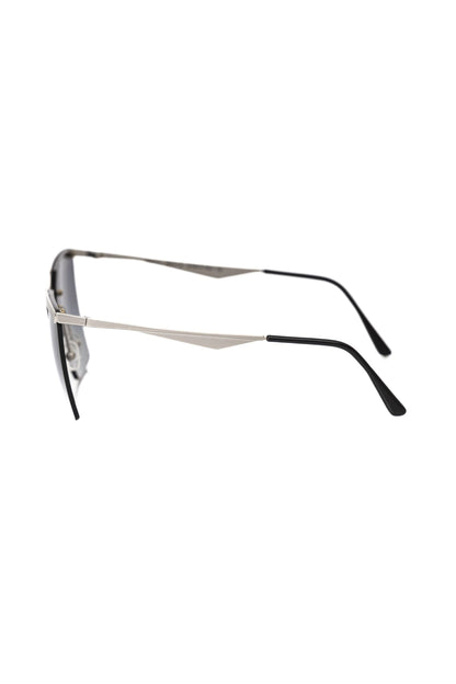 Silver Metallic Fiber Women Sunglass-Frankie Morello-LabelTerrace.com