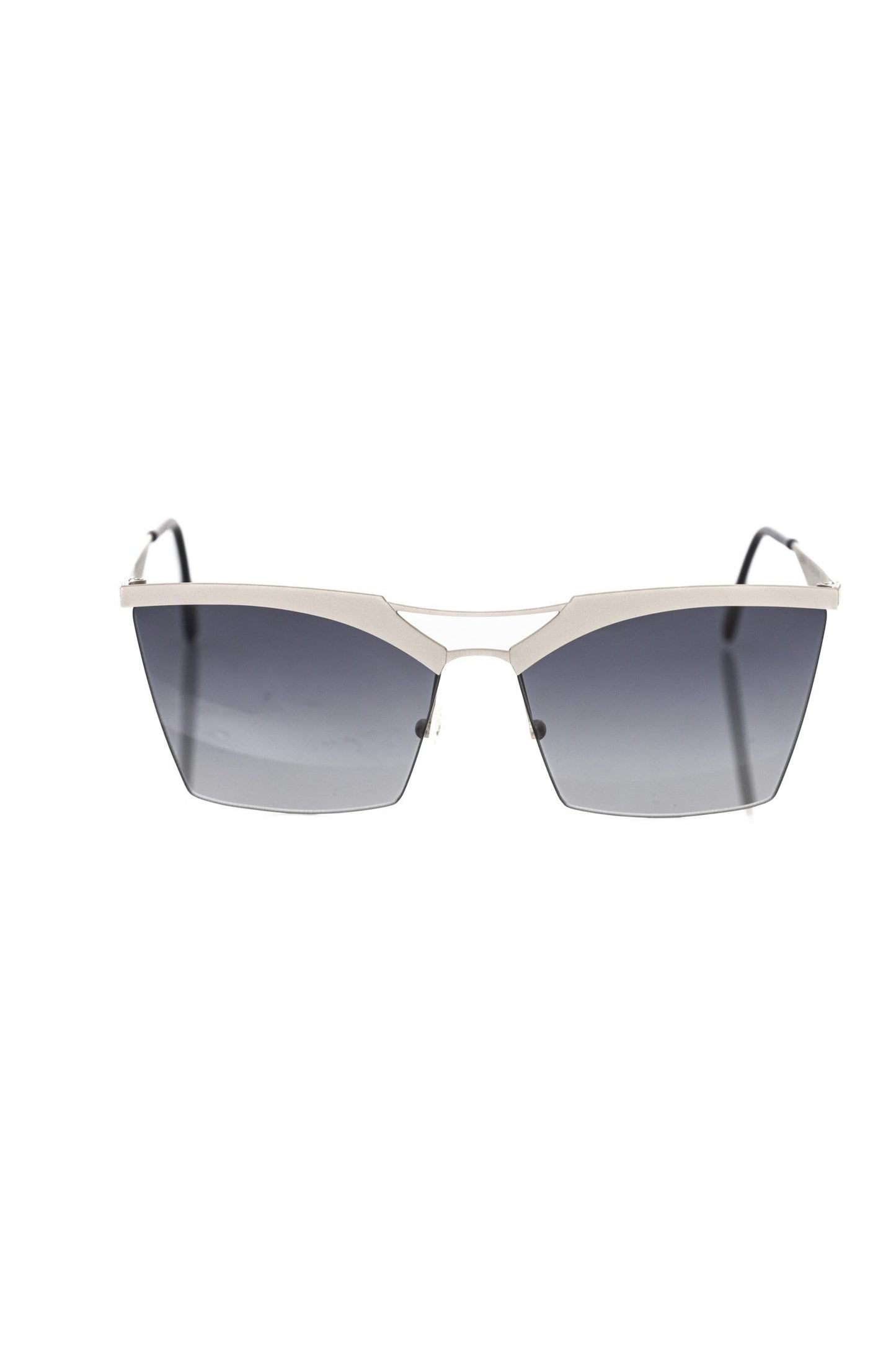 Silver Metallic Fiber Women Sunglass-Frankie Morello-LabelTerrace.com
