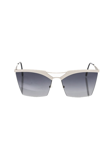 Silver Metallic Fiber Women Sunglass-Frankie Morello-LabelTerrace.com