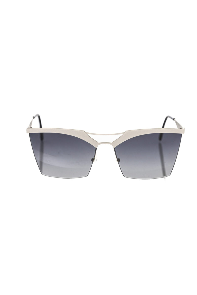 Silver Metallic Fiber Women Sunglass-Frankie Morello-LabelTerrace.com