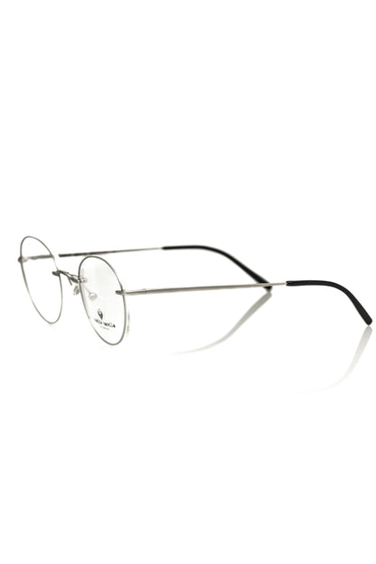 Silver Metallic Unisex Eyeglass Frame