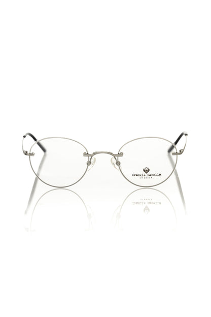 Silver Metallic Unisex Eyeglass Frame
