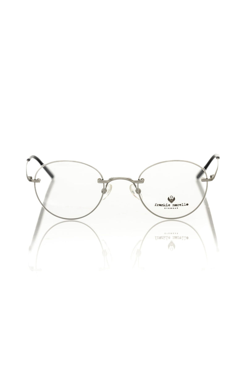 Silver Metallic Unisex Eyeglass Frame