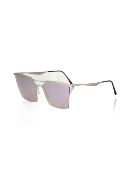 Silver Metallic Women Sunglass-Frankie Morello-LabelTerrace.com