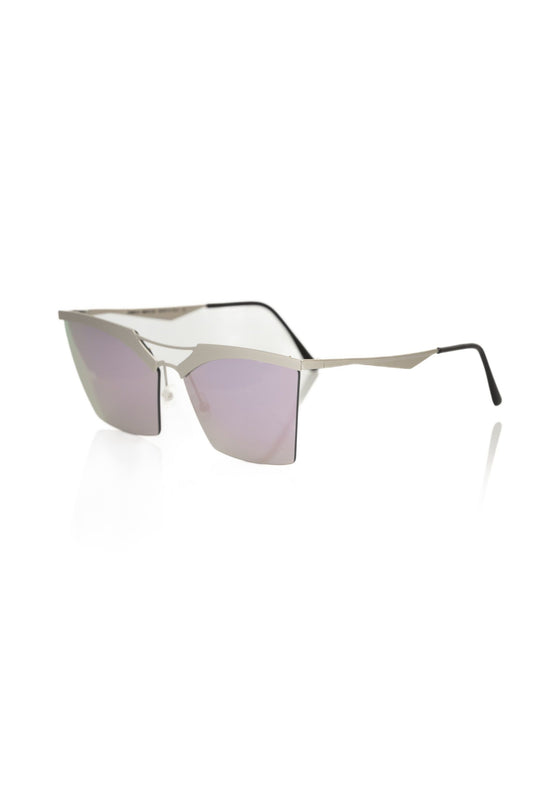 Silver Metallic Women Sunglass-Frankie Morello-LabelTerrace.com