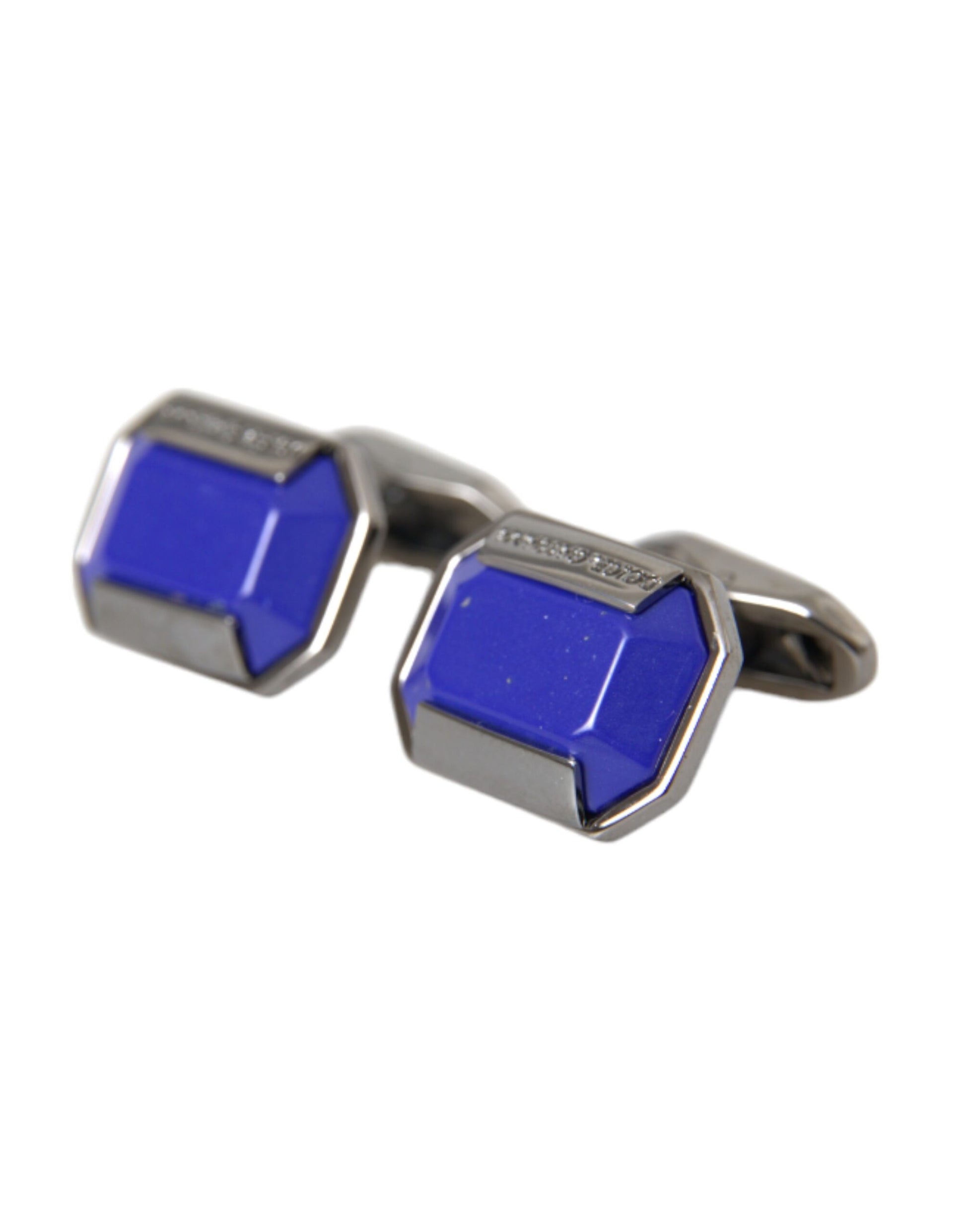 Silver Plated Brass Pin Crystal Cufflinks-Dolce & Gabbana-LabelTerrace.com