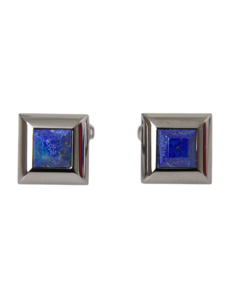 Silver Plated Brass Pin Crystal Cufflinks-Dolce & Gabbana-LabelTerrace.com