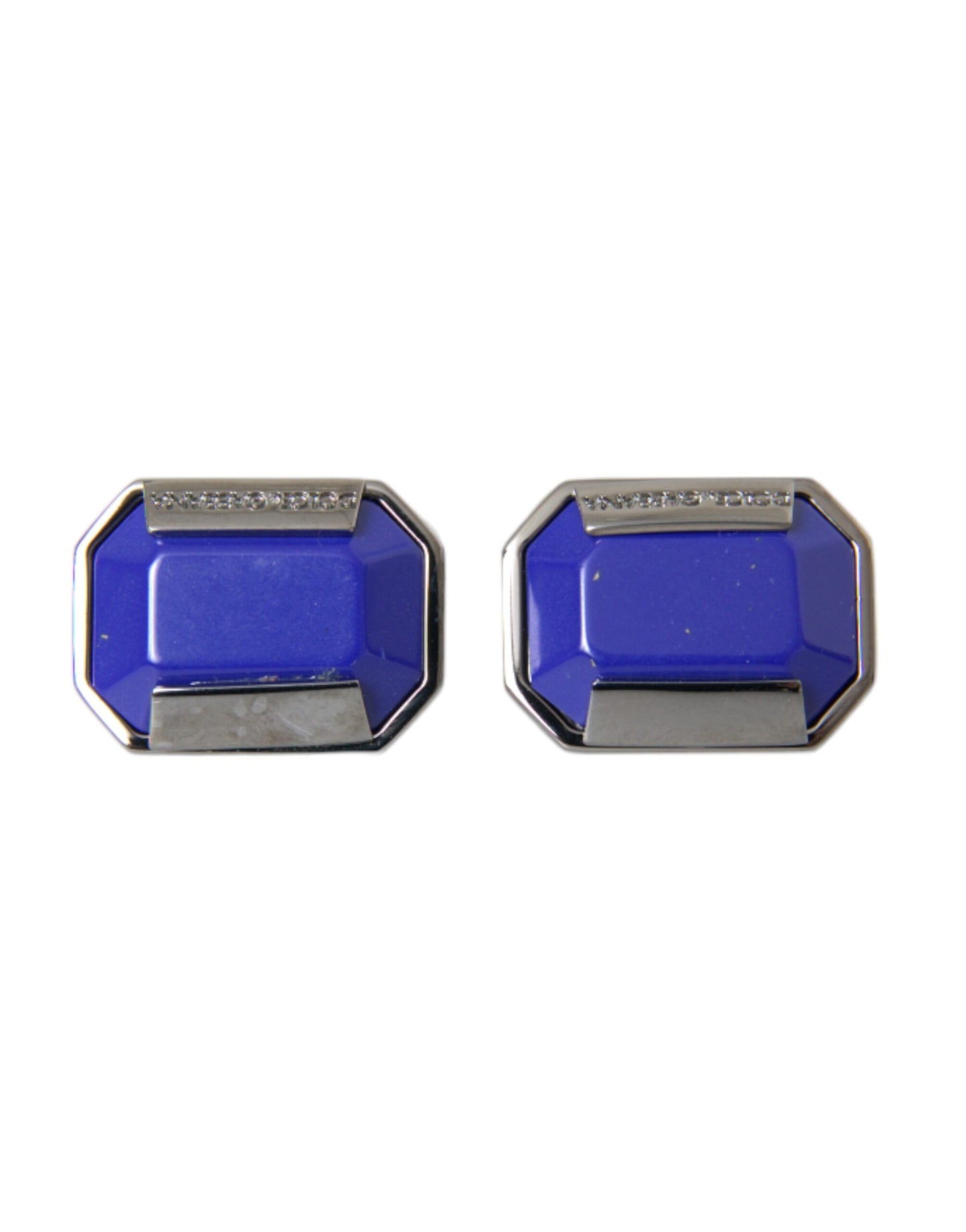 Silver Plated Brass Pin Crystal Cufflinks-Dolce & Gabbana-LabelTerrace.com