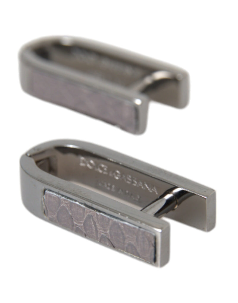 Silver Plated Metal Brass Pin Men Cufflinks-Dolce & Gabbana-LabelTerrace.com