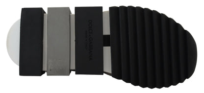 Silver Rhinestones Sorrento Sneakers Shoes-Dolce & Gabbana-LabelTerrace.com