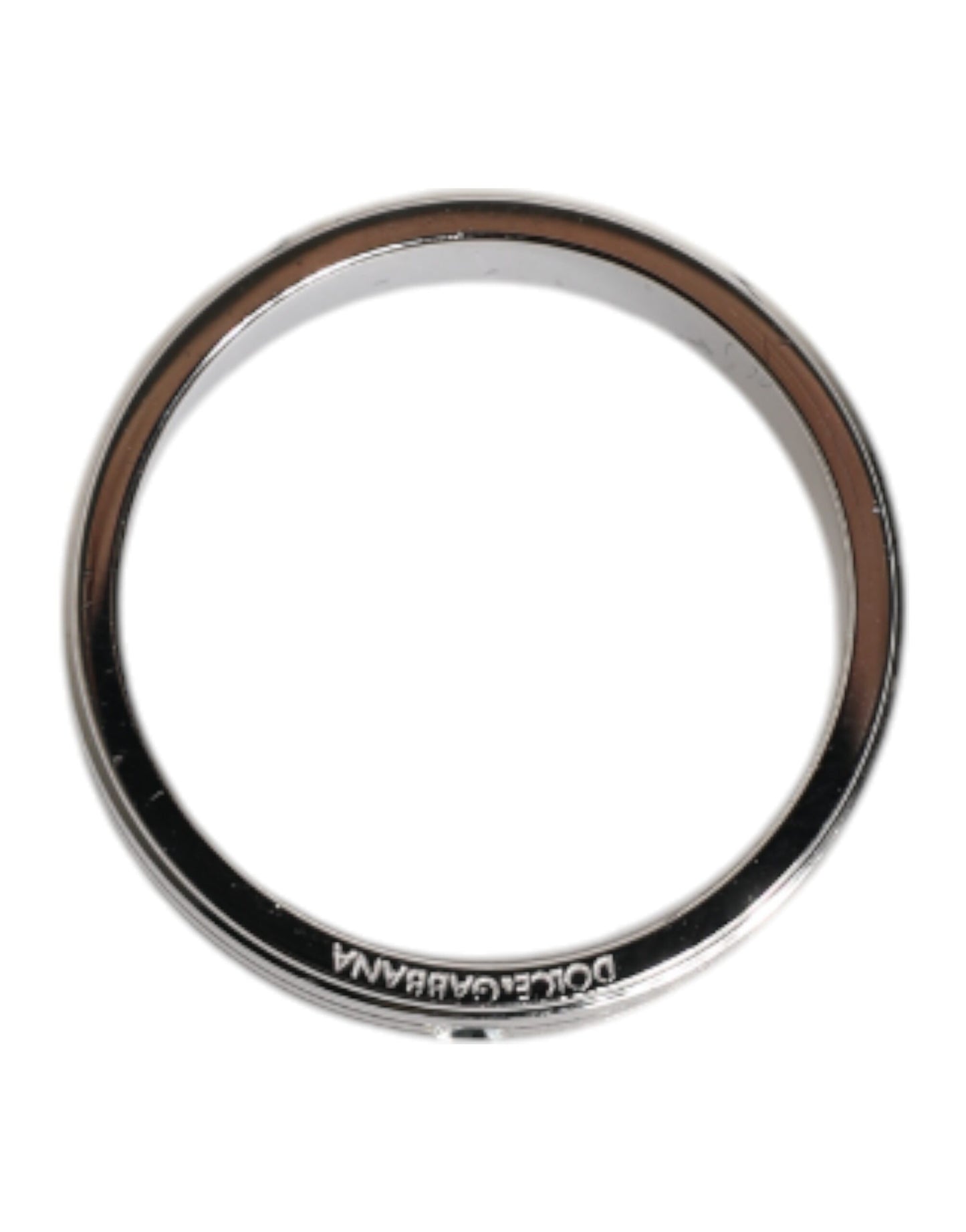 Silver Tone Brass Clear Crystal DG Logo Ring-Dolce & Gabbana-LabelTerrace.com