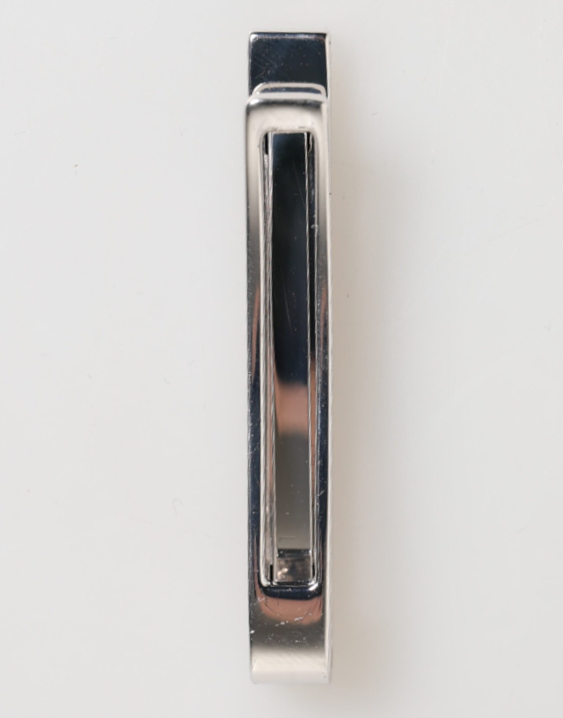 Silver Tone Brass Logo Branded Men Accessory Tie Clip Bar-Dolce & Gabbana-LabelTerrace.com