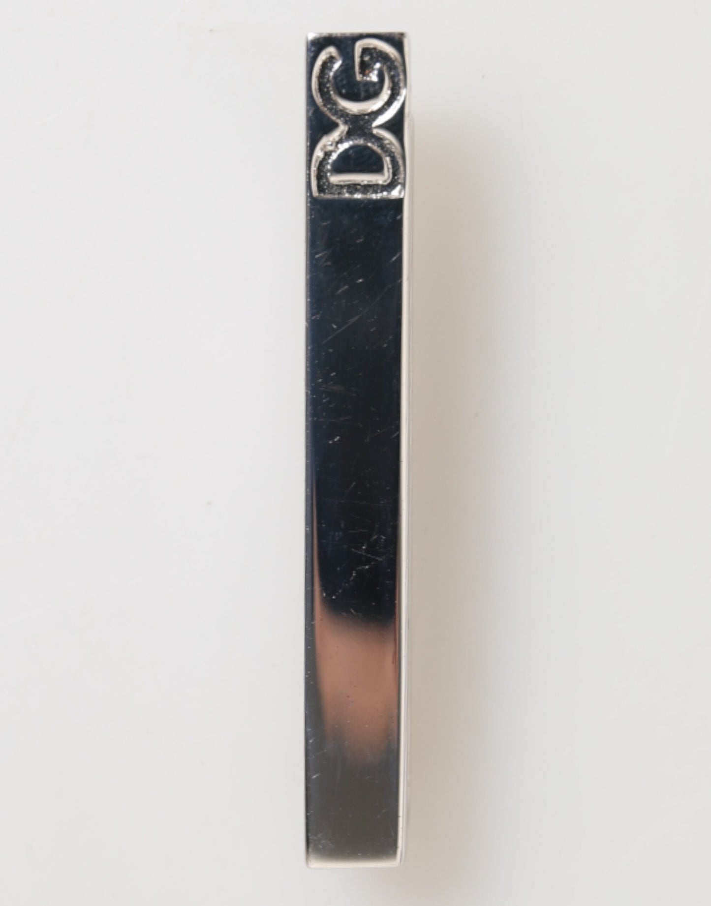 Silver Tone Brass Logo Branded Men Accessory Tie Clip Bar-Dolce & Gabbana-LabelTerrace.com