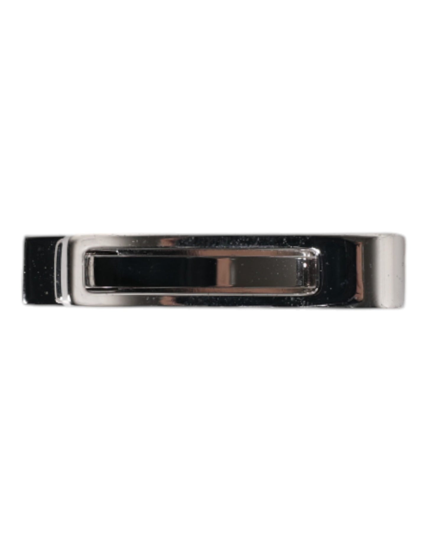 Silver Tone Brass Logo Branded Tie Clip Bar-Dolce & Gabbana-LabelTerrace.com