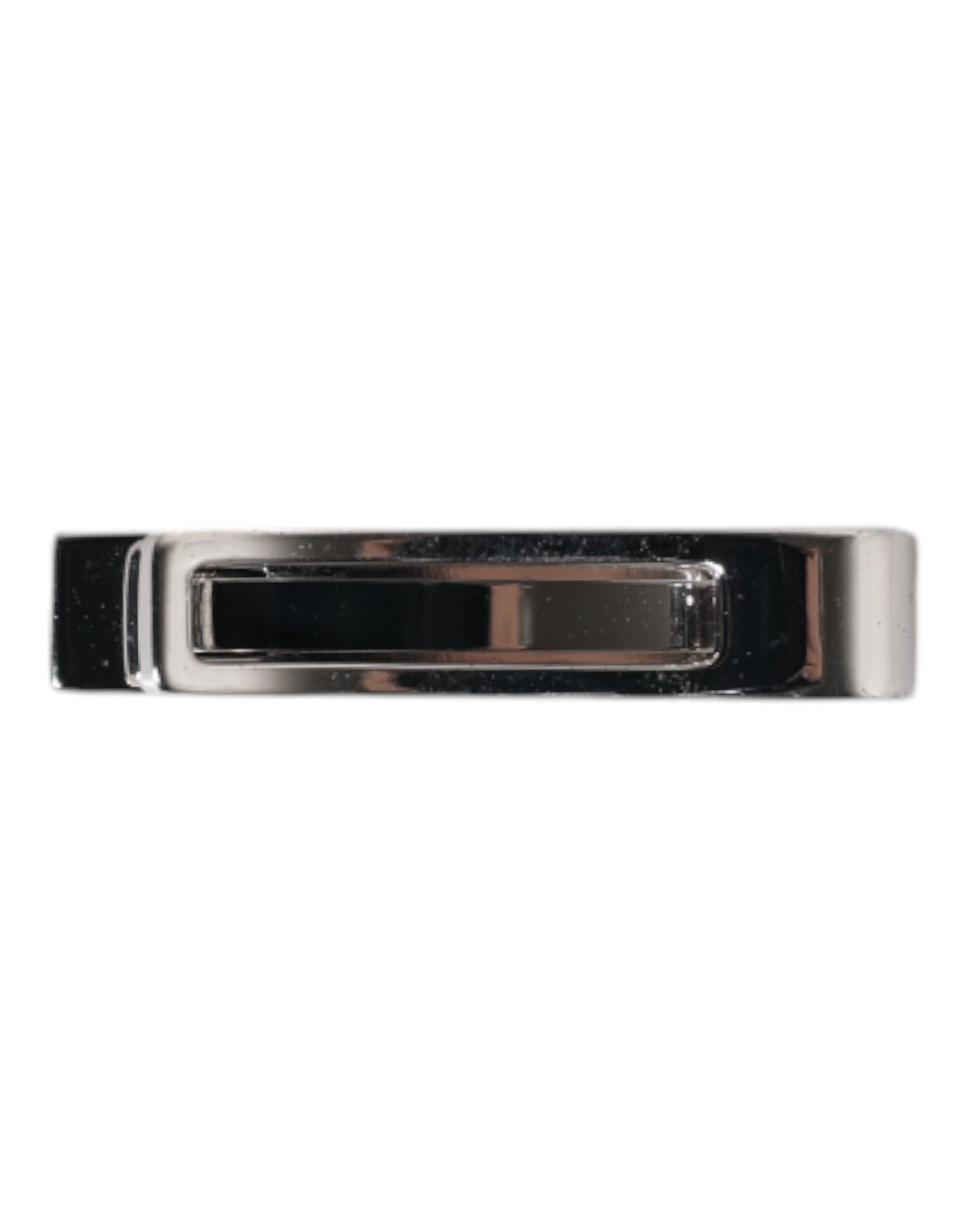 Silver Tone Brass Logo Branded Tie Clip Bar-Dolce & Gabbana-LabelTerrace.com