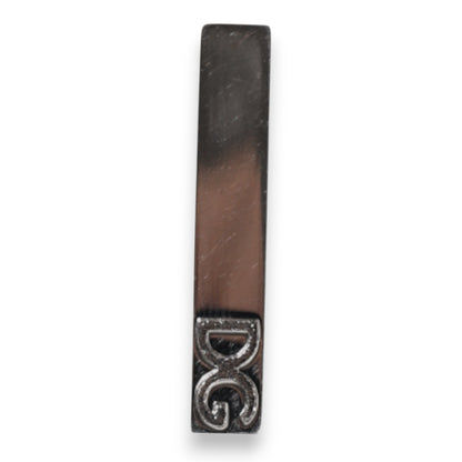 Silver Tone Brass Logo Branded Tie Clip Bar-Dolce & Gabbana-LabelTerrace.com