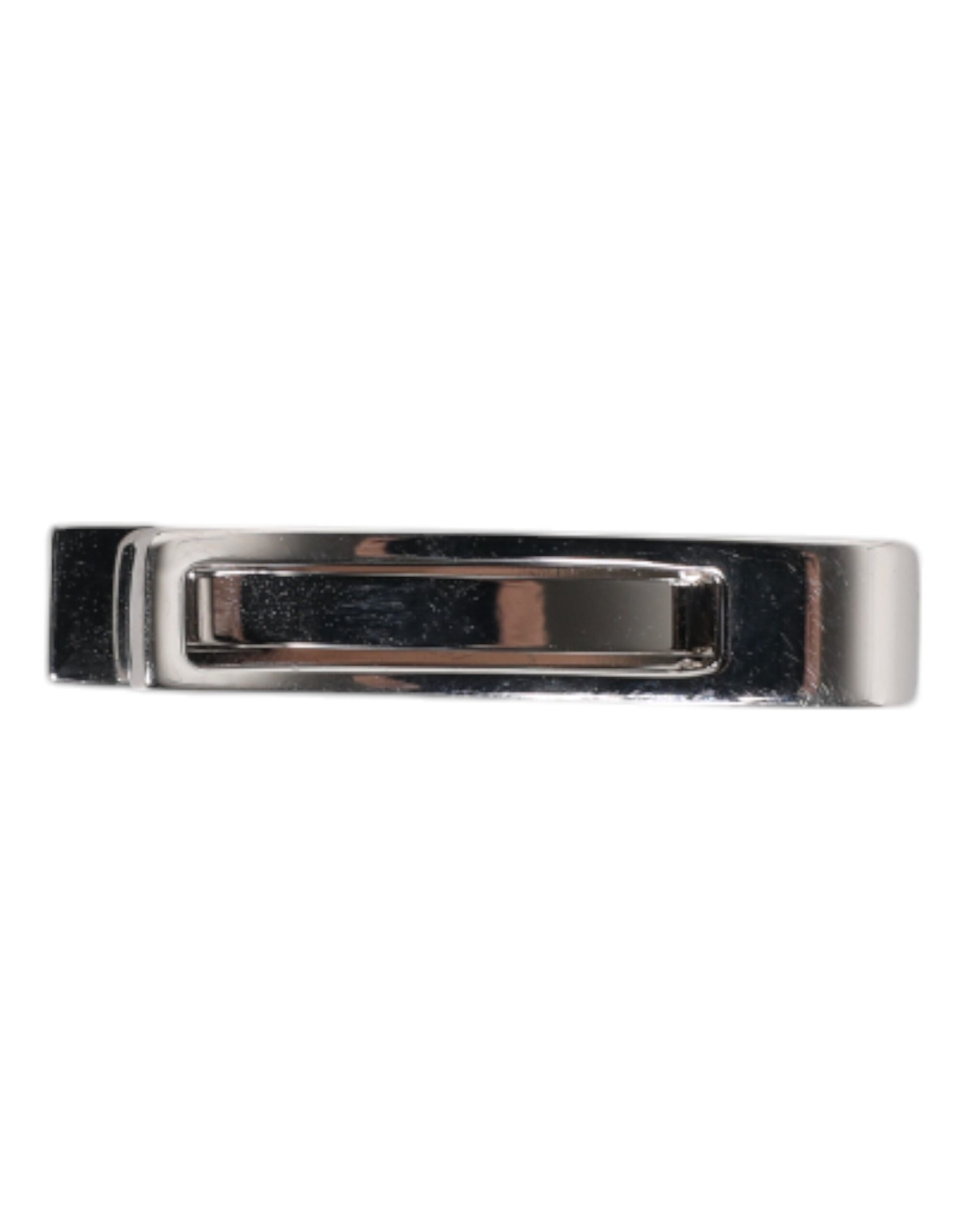 Silver Tone Brass Logo Branded Tie Clip Bar-Dolce & Gabbana-LabelTerrace.com