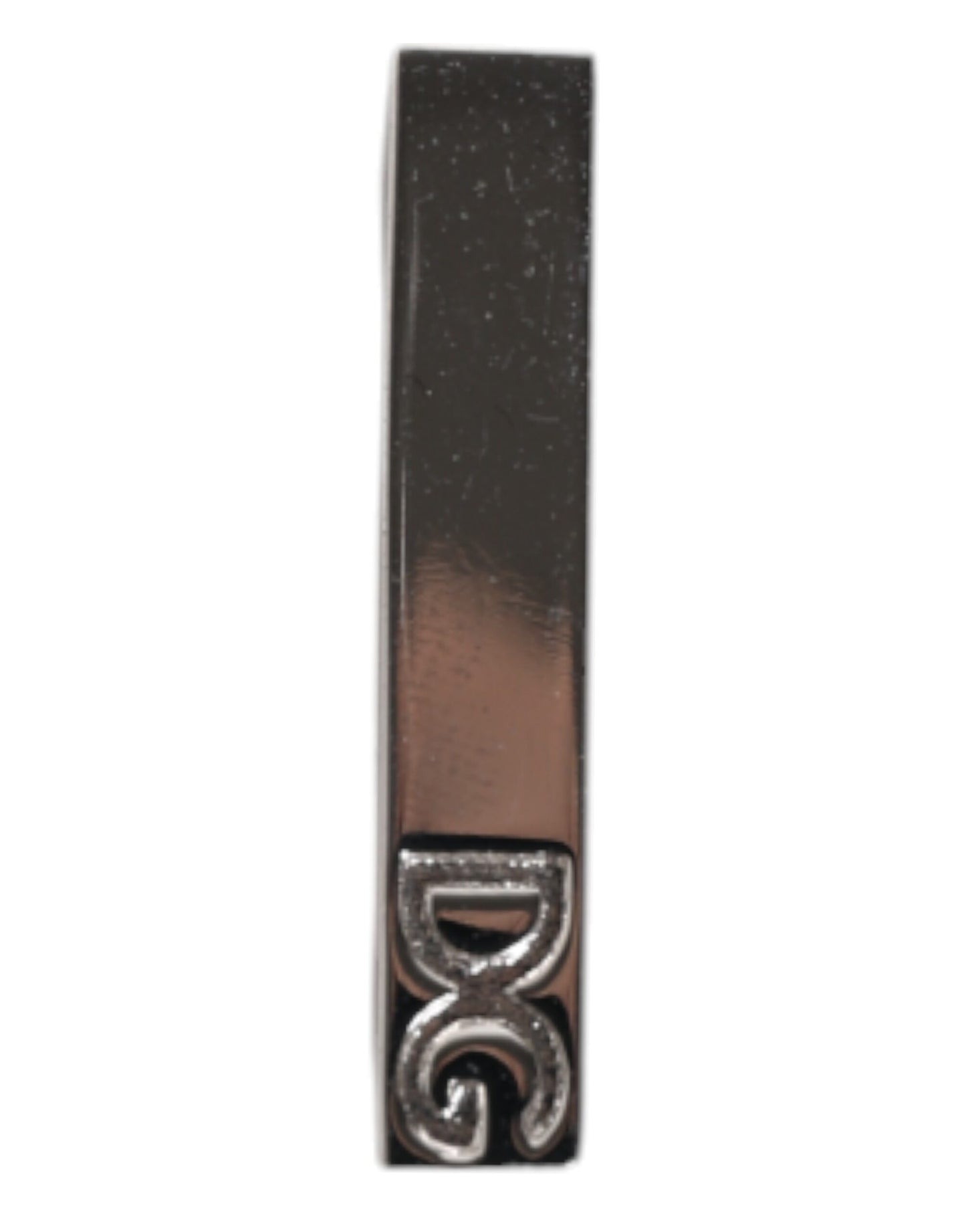 Silver Tone Brass Logo Branded Tie Clip Bar-Dolce & Gabbana-LabelTerrace.com