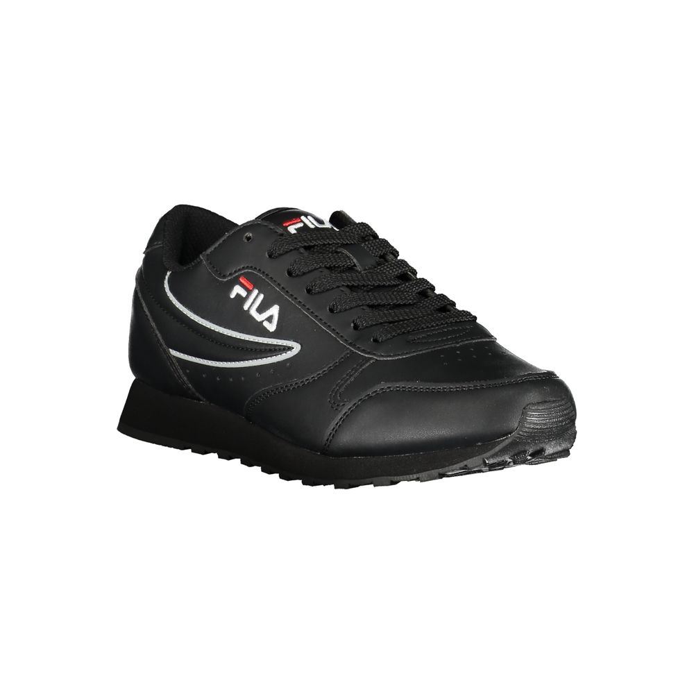 Sleek Black Lace-Up Sport Sneakers-Fila-LabelTerrace.com
