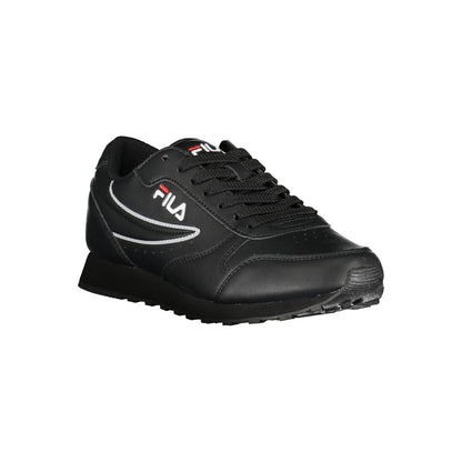 Sleek Black Lace-Up Sport Sneakers-Fila-LabelTerrace.com