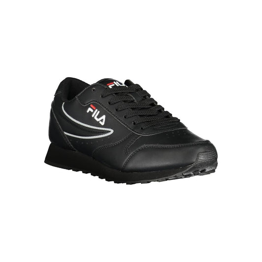 Sleek Black Lace-Up Sport Sneakers-Fila-LabelTerrace.com