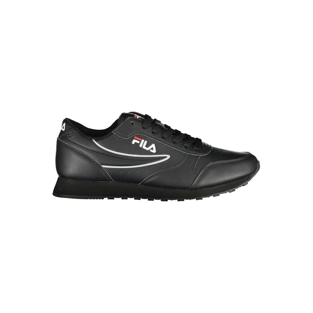 Sleek Black Lace-Up Sport Sneakers-Fila-LabelTerrace.com
