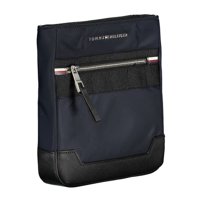 Sleek Blue Shoulder Bag with Contrasting Details-Tommy Hilfiger-LabelTerrace.com