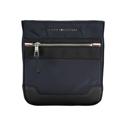 Sleek Blue Shoulder Bag with Contrasting Details-Tommy Hilfiger-LabelTerrace.com