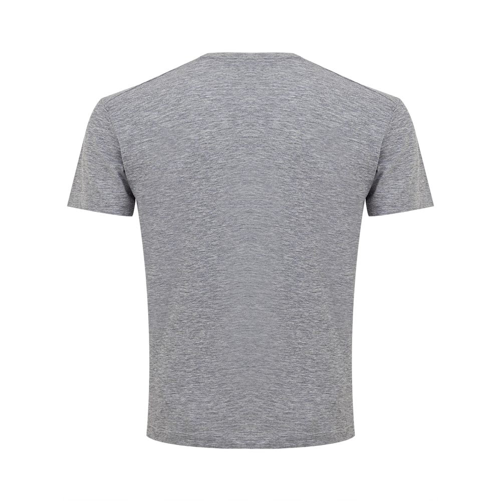 Sleek Gray Cotton Tee for Stylish Men-Dsquared²-LabelTerrace.com