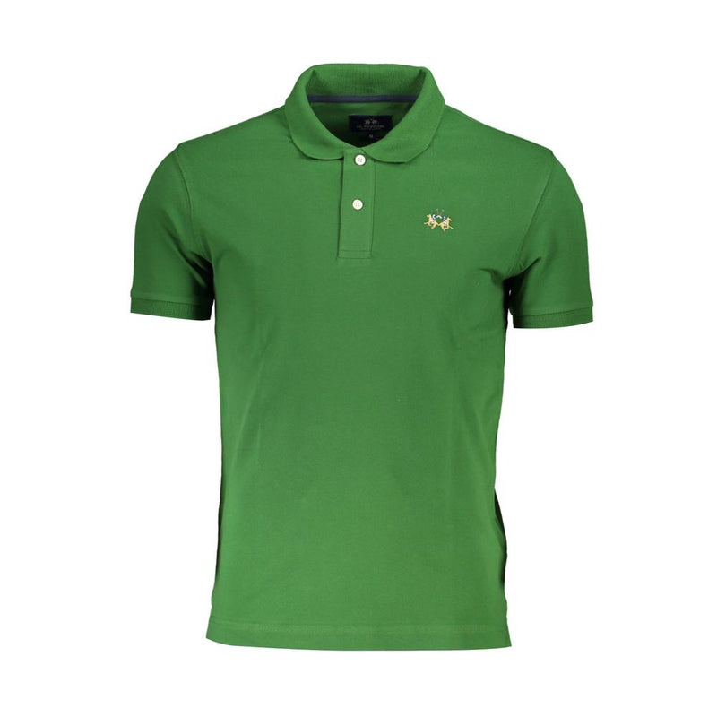 Sleek Green Slim Fit Polo with Contrast Detail-La Martina-LabelTerrace.com