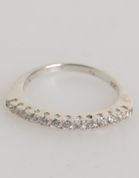 Sterling Silver 925 Band Pave CZ Crystal Eternity Ring-Nialaya-LabelTerrace.com