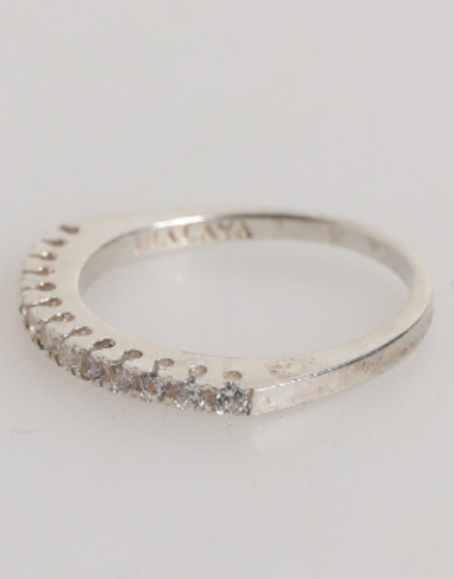 Sterling Silver 925 Band Pave CZ Crystal Eternity Ring-Nialaya-LabelTerrace.com