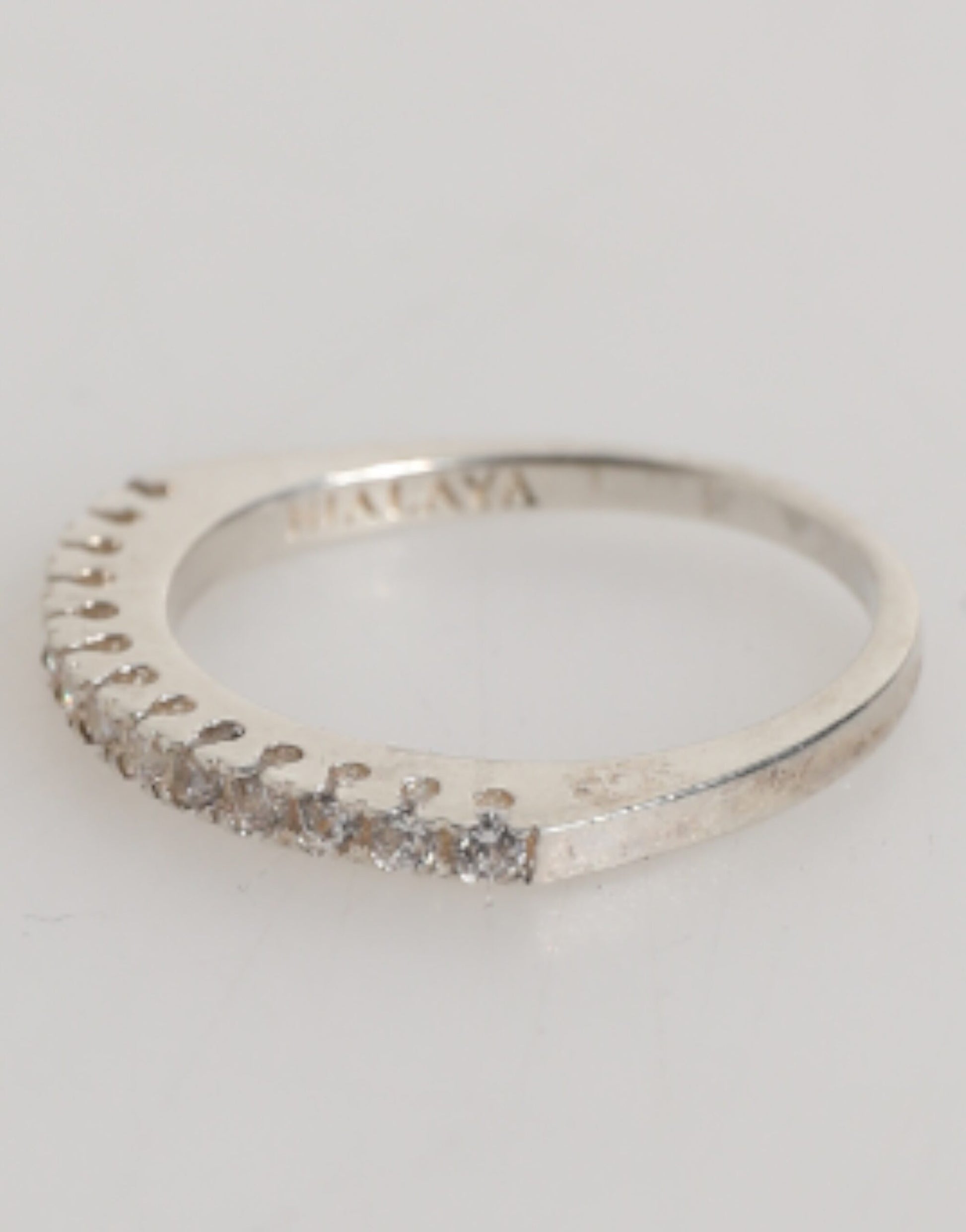Sterling Silver 925 Band Pave CZ Crystal Eternity Ring-Nialaya-LabelTerrace.com
