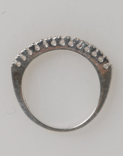 Sterling Silver 925 Band Pave CZ Crystal Eternity Ring-Nialaya-LabelTerrace.com