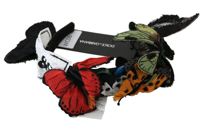 Tiara Floral Butterfly Sequin Diadem Headband-Dolce & Gabbana-LabelTerrace.com