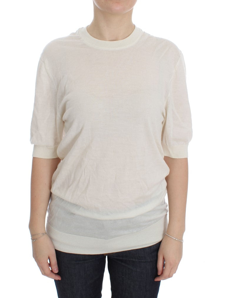 White 100% Cashmere Sweater-Dolce & Gabbana-LabelTerrace.com