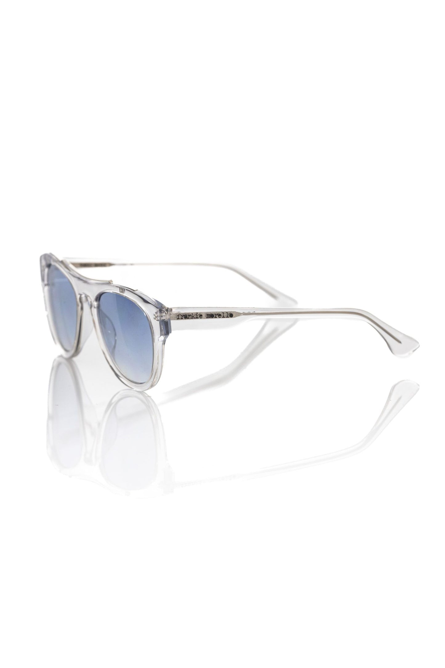 White Acetate Men's Sunglass-Frankie Morello-LabelTerrace.com