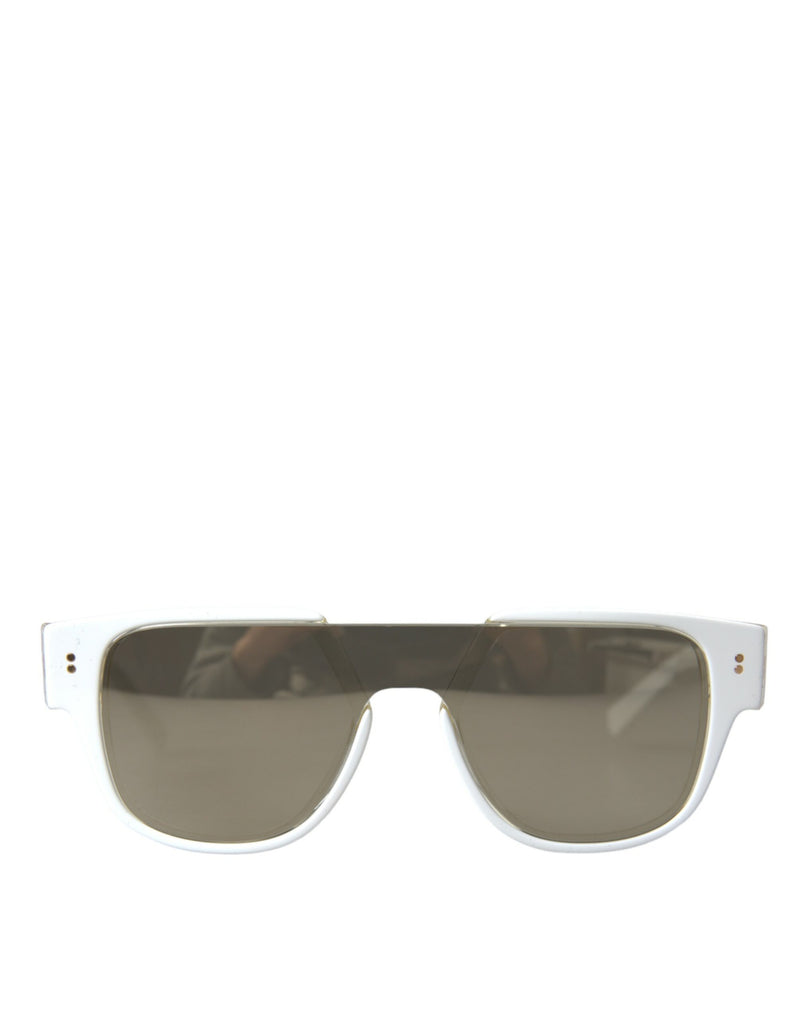 White Acetate Mirror Lenses DG4356 Sunglasses-Dolce & Gabbana-LabelTerrace.com