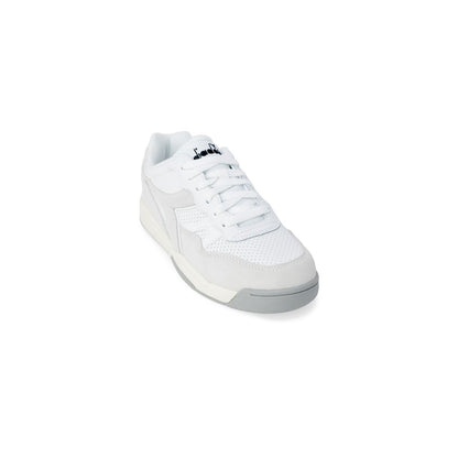 White Artificial Leather Athletic Sneakers