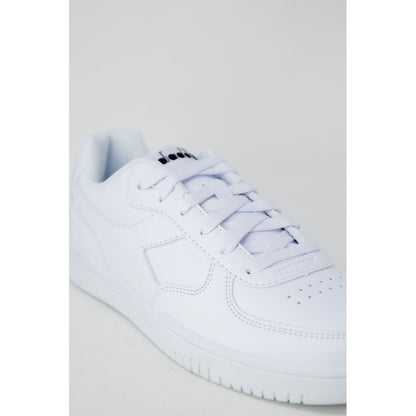 White Artificial Leather Low Top Sneakers